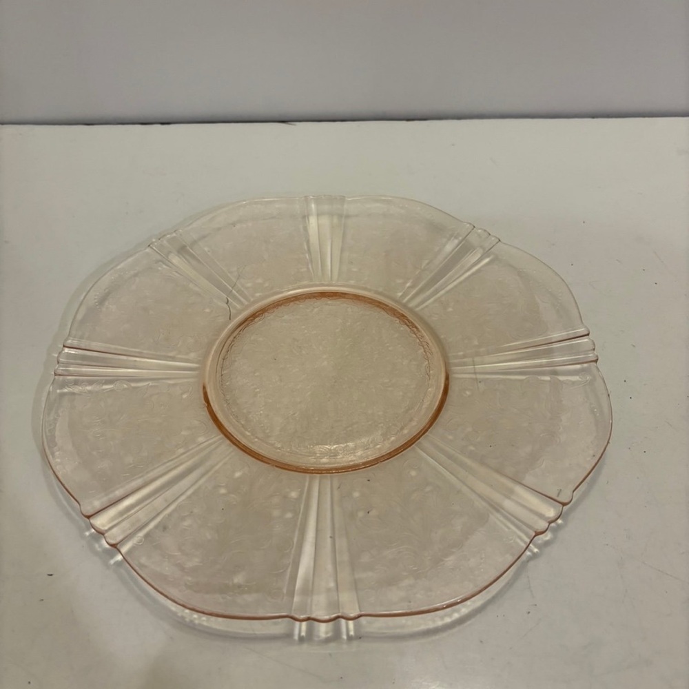 MACBETH VINTAGE PINK DEPRESSION GLASS AMERICAN SWEETHEART 12" SERVING PLATTER